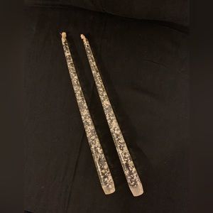 Vintage Lucite Gold Glitter Candles